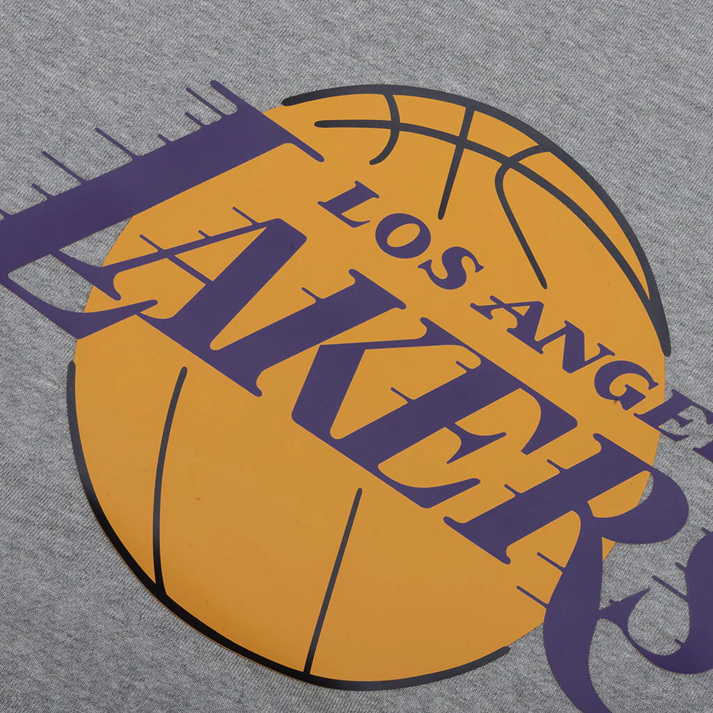 Fear of God Essentials x NBA Lakers Sport Crewneck - Concrete Heather - Image 5