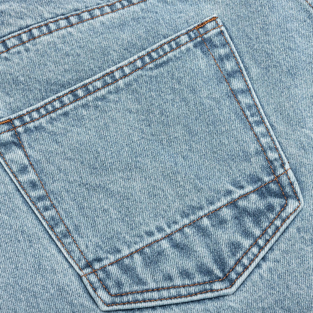 Berry Wide Denim Short - Washed Medium Blue - Image 7
