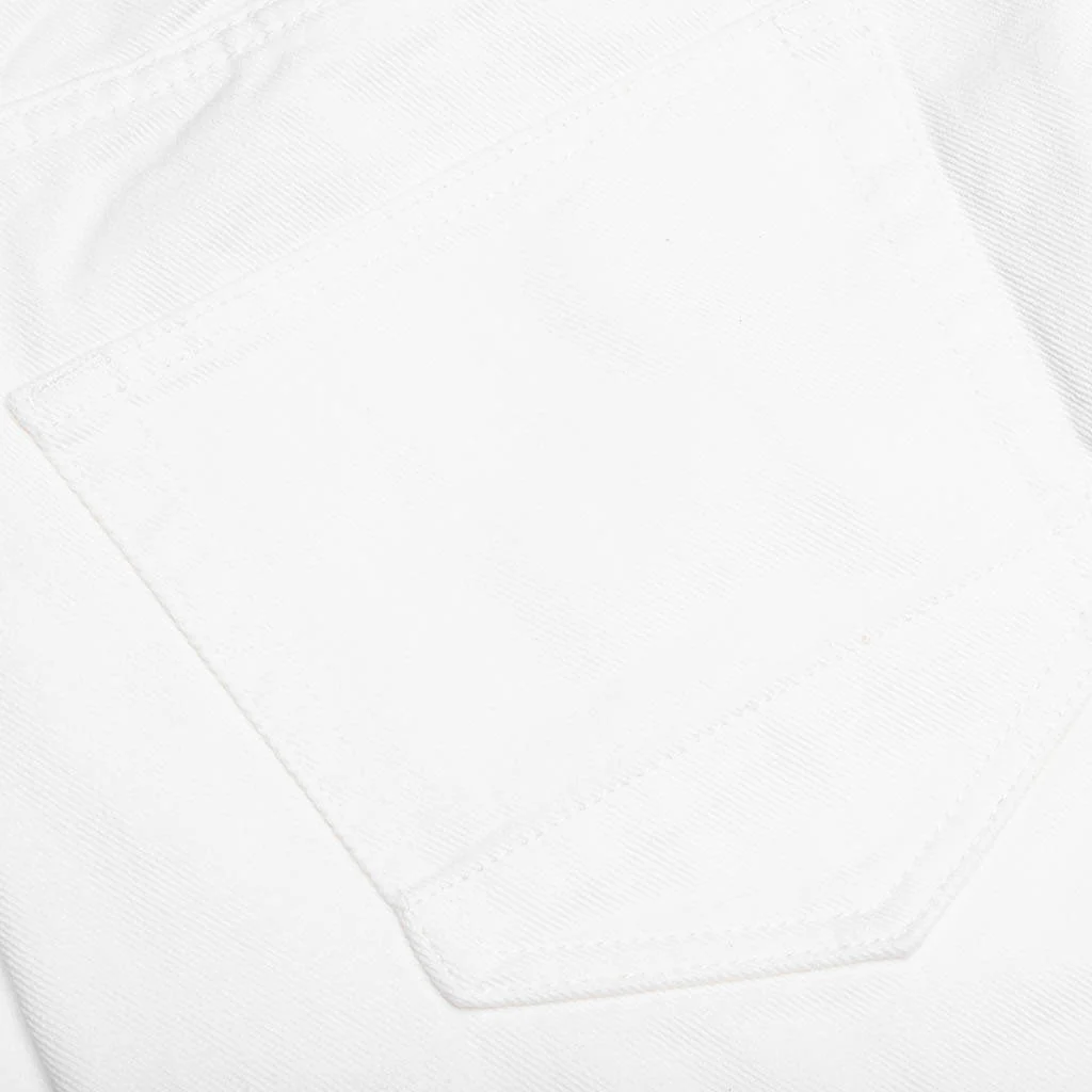 Berry Wide Denim Short - Washed White - Image 7