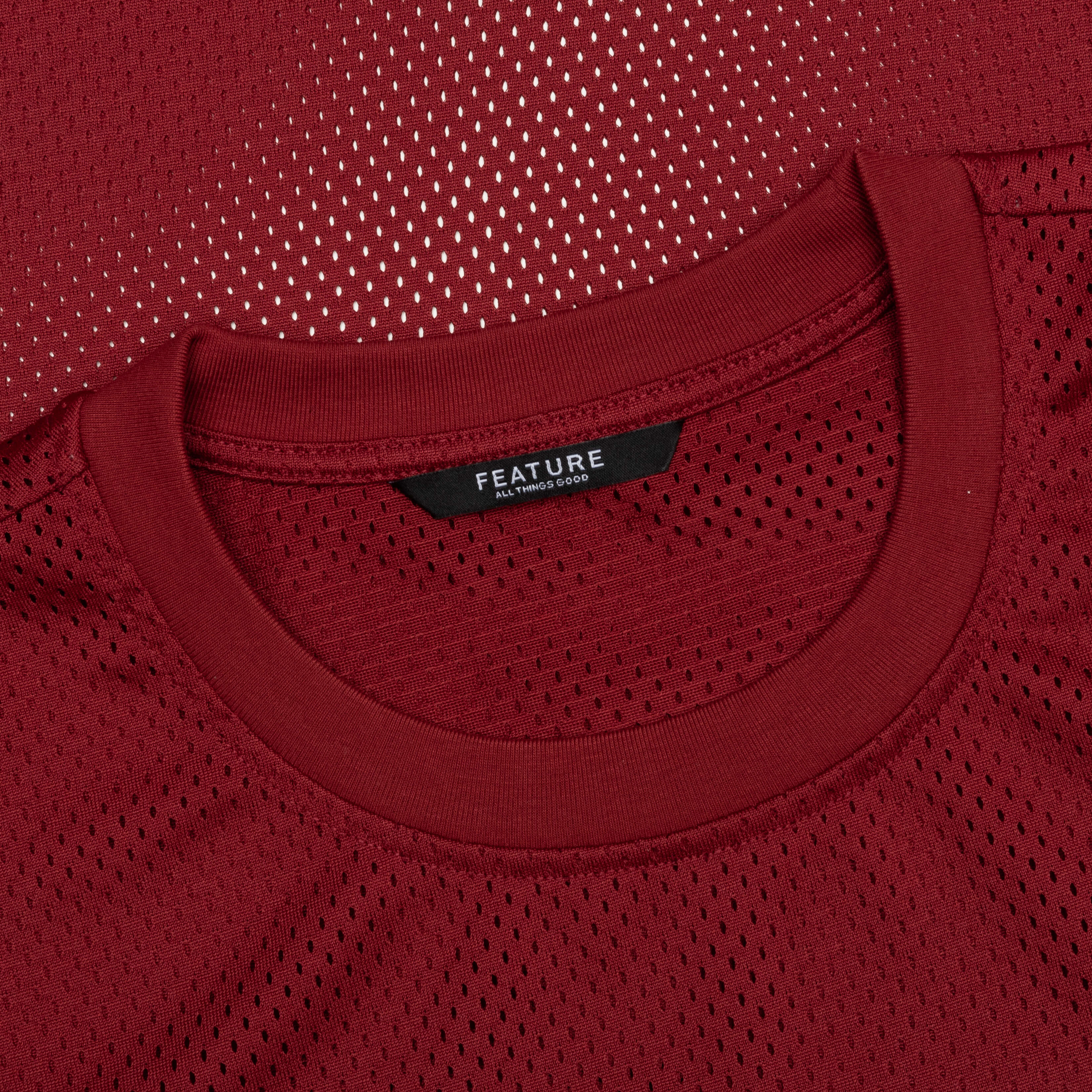 Boyer Mesh Tee - Burgundy - Image 3