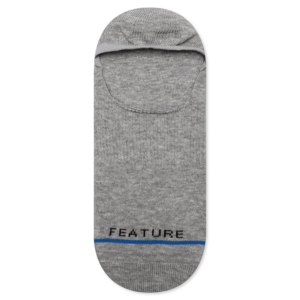Classic No Show Sock - Heather Grey