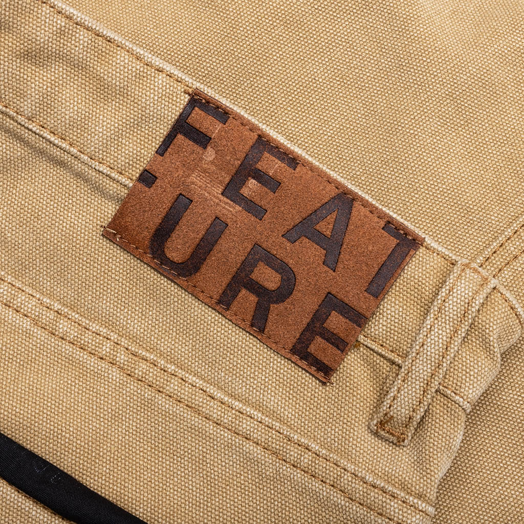 Ryan Double Knee Shorts - Washed Brown - Image 3