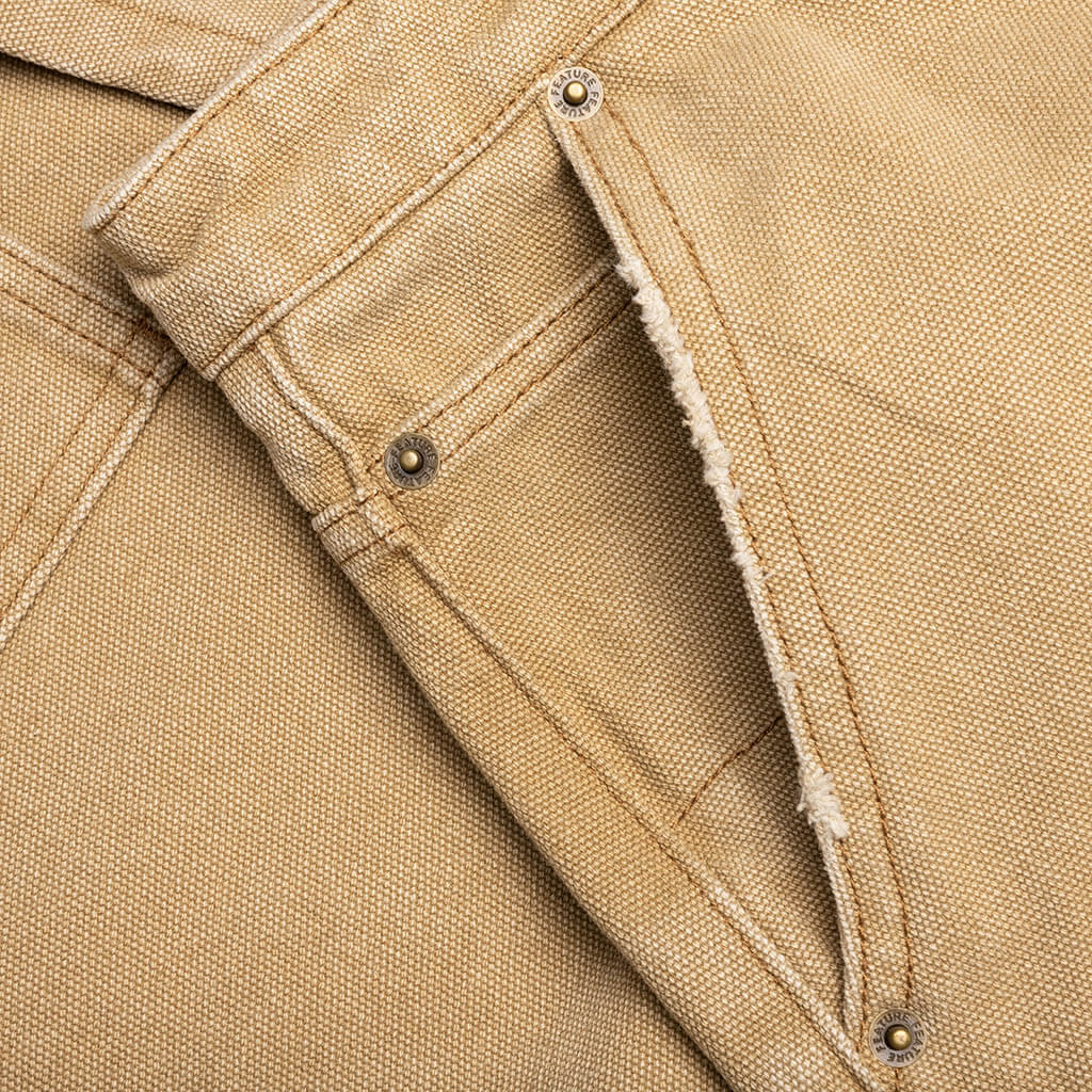 Ryan Double Knee Shorts - Washed Brown - Image 4