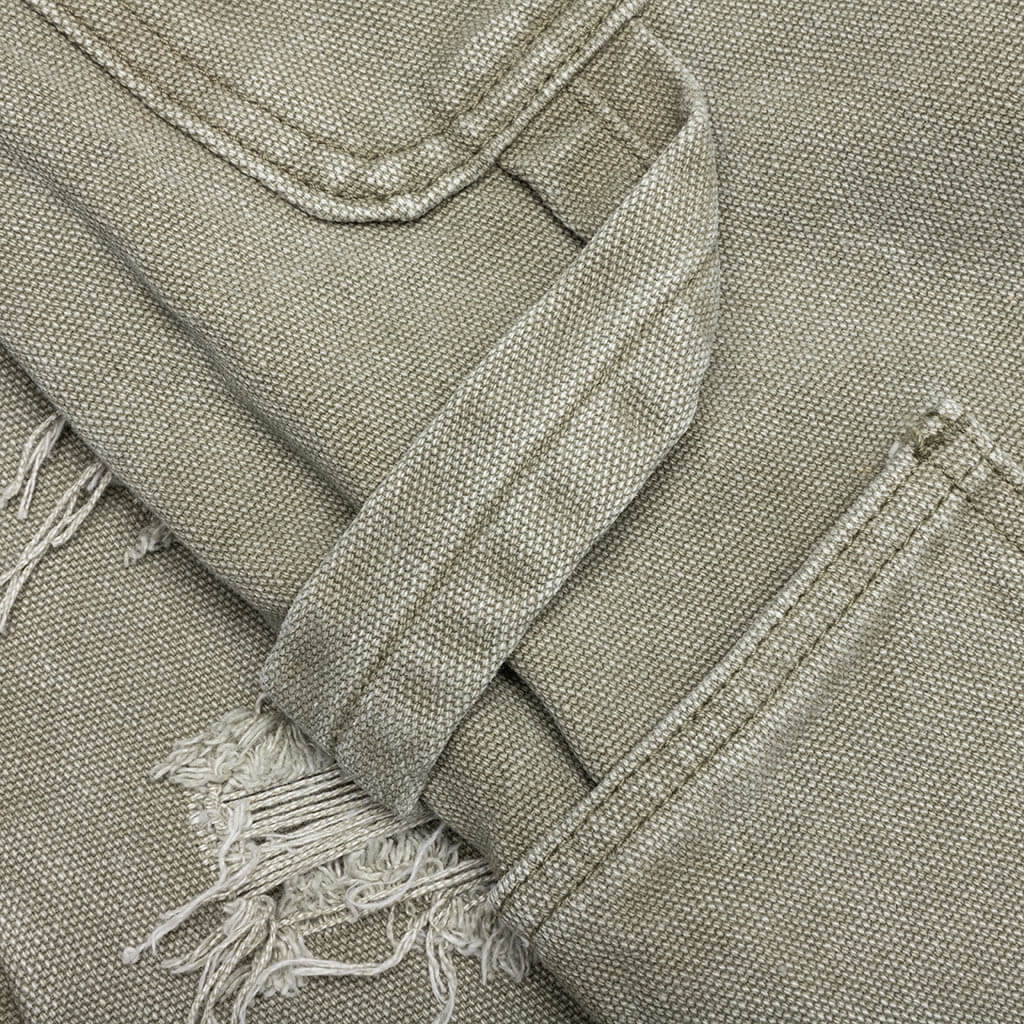 Ryan Double Knee Shorts - Washed Olive - Image 6