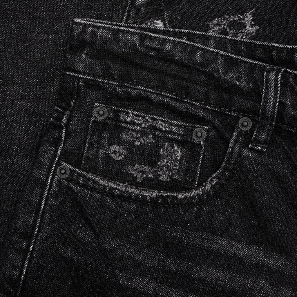 Ian Slim Denim Short - Vintage Black - Image 5