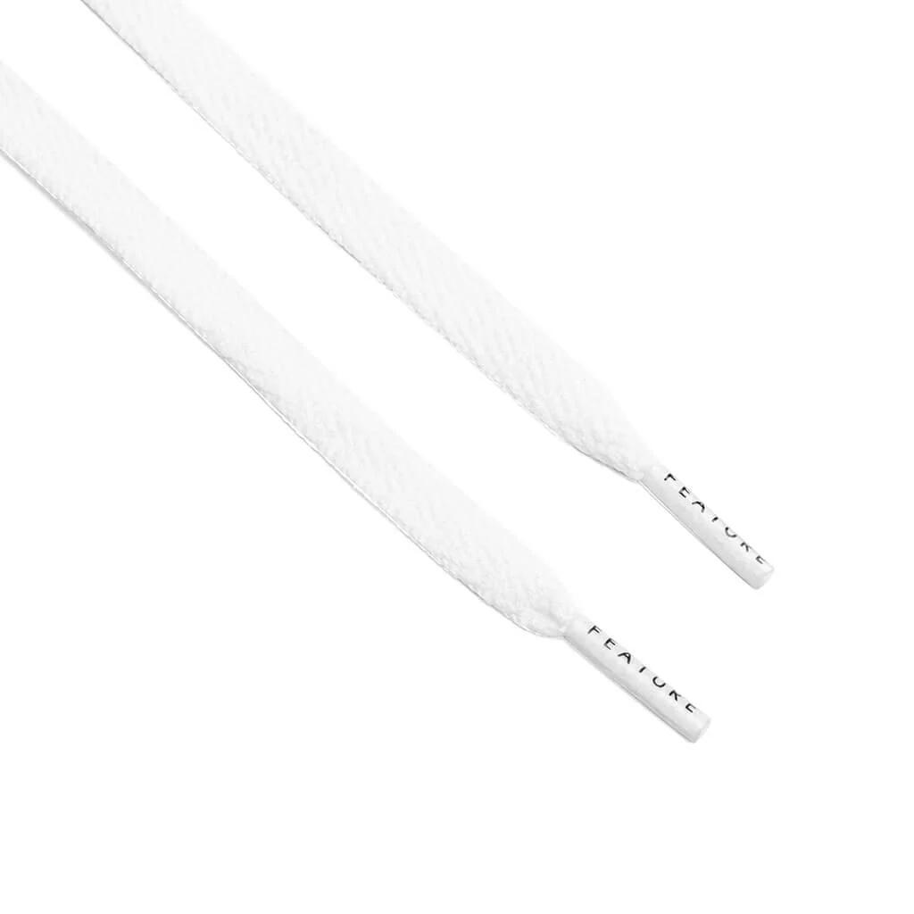 Flat Shoe Laces - White - Image 3