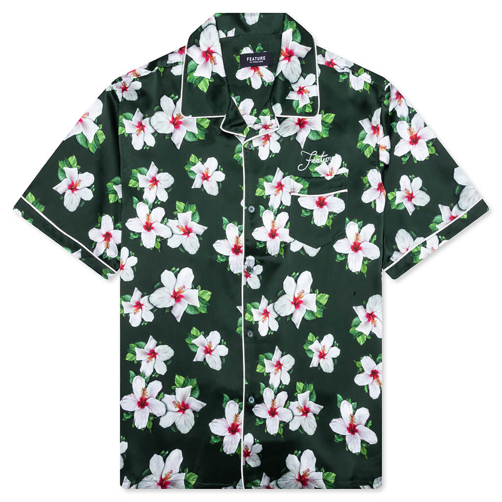 Howard Hawaiian Silk Shirt - Green