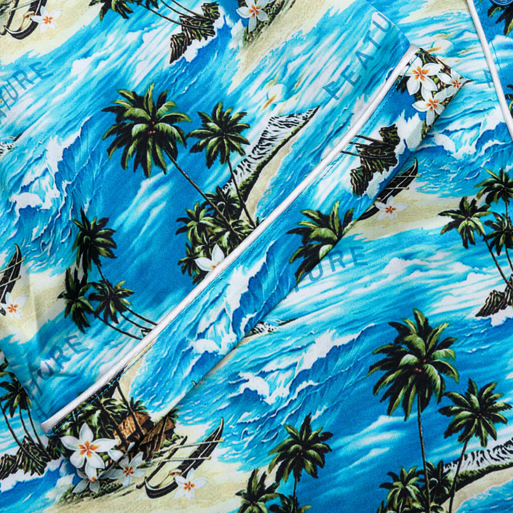 Hitchcock Hawaiian Silk Shirt - Blue - Image 5