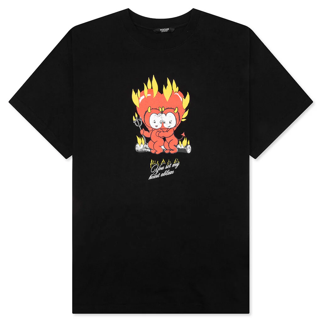 Heart Ablaze Tee - Black