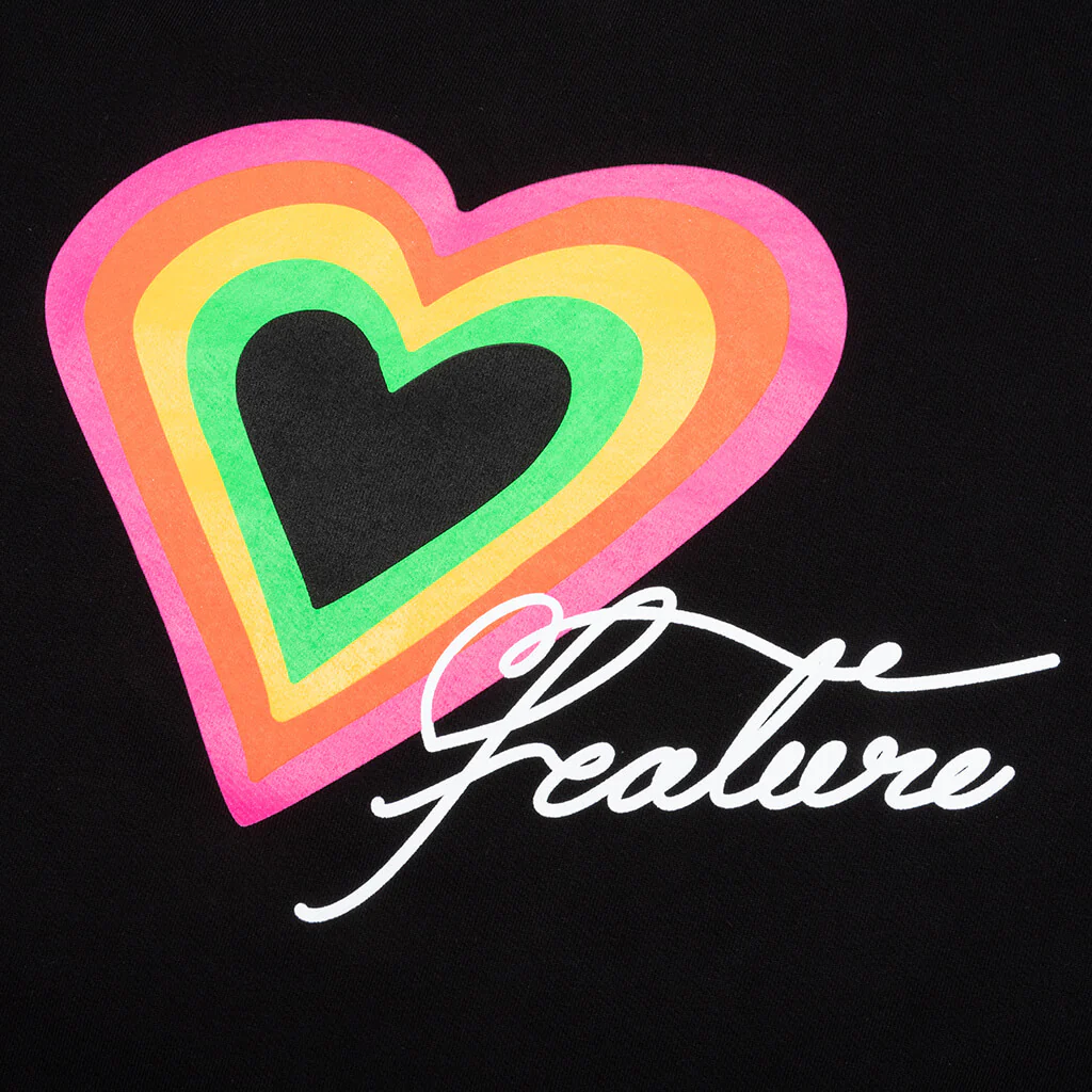 Heart Script Crewneck Sweater - Black - Image 4