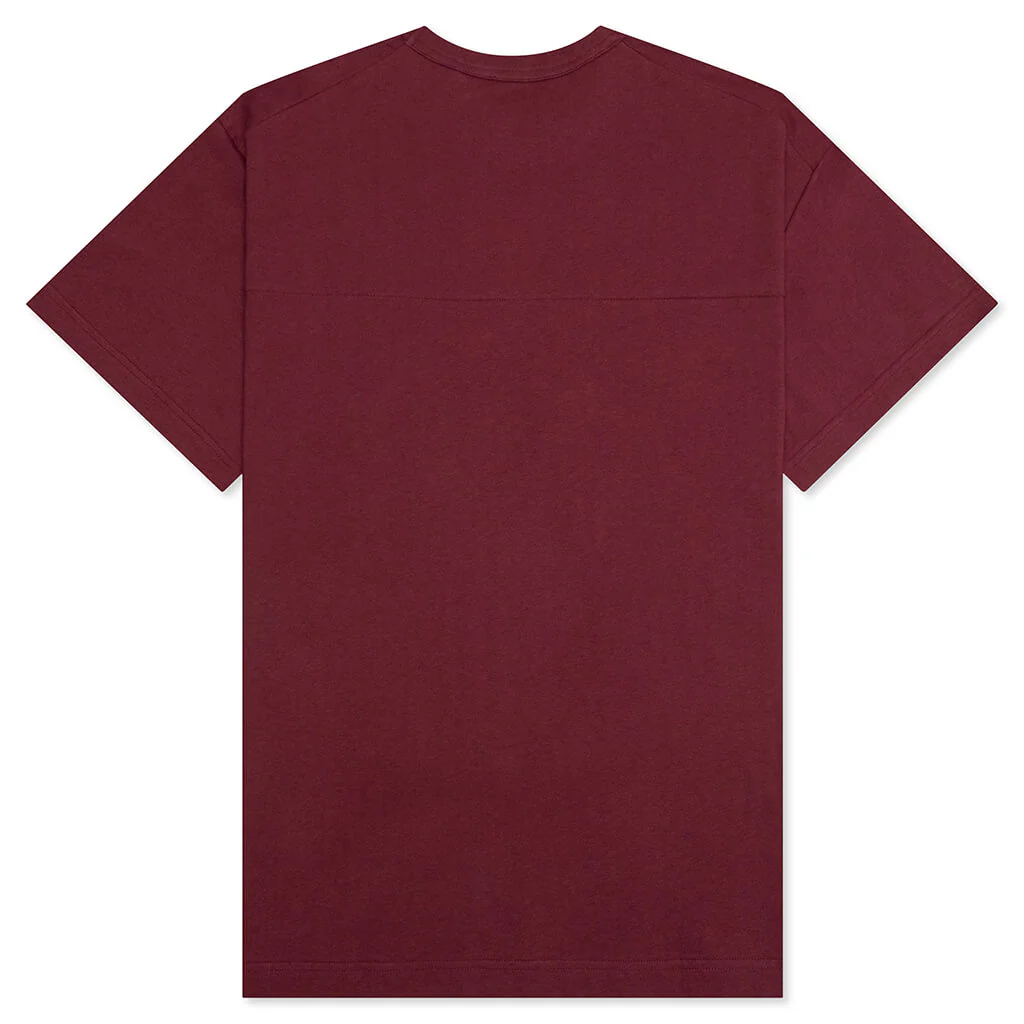 Jersey Braque Pocket Tee - Burgundy - Image 2