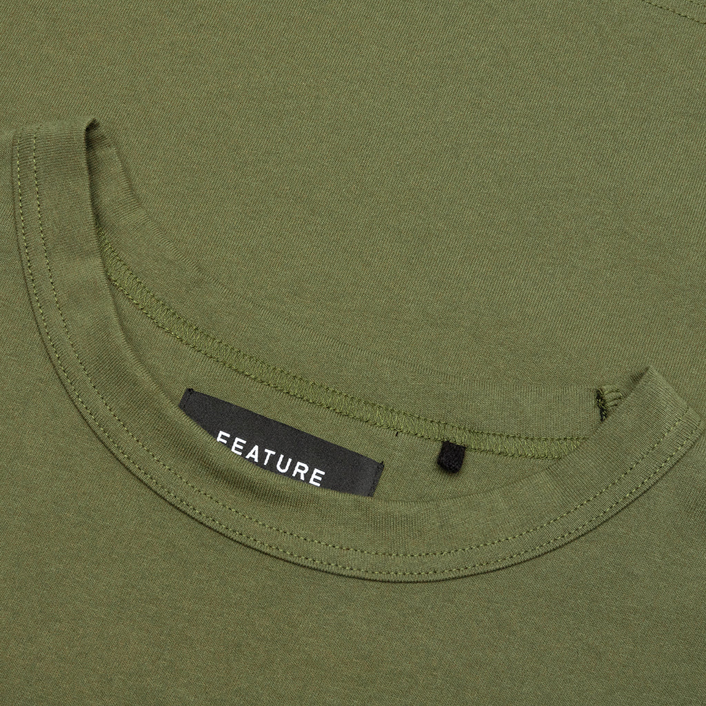 Jersey Braque Pocket Tee - Dark Olive - Image 3