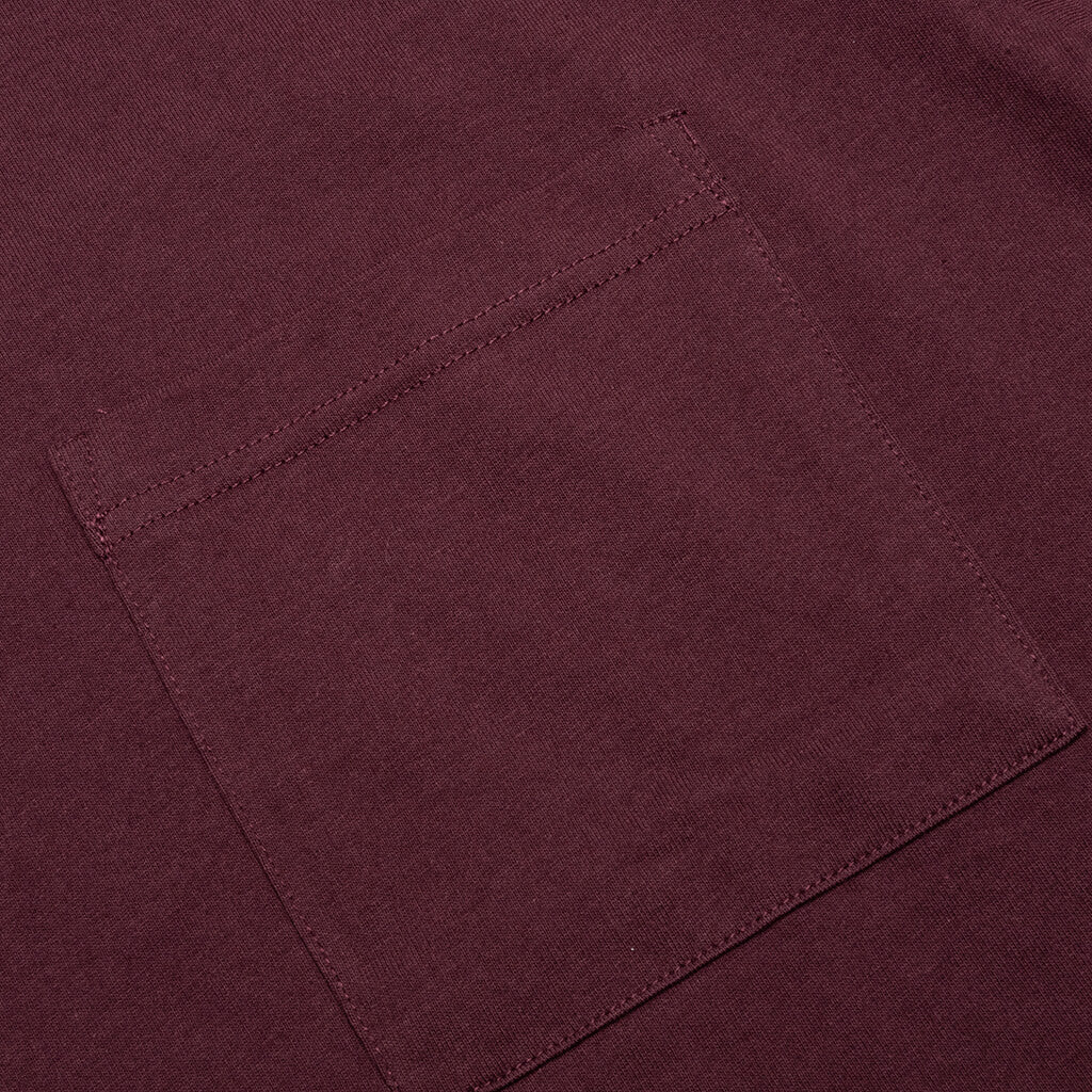 Jersey Braque Pocket Tee - Maroon - Image 4