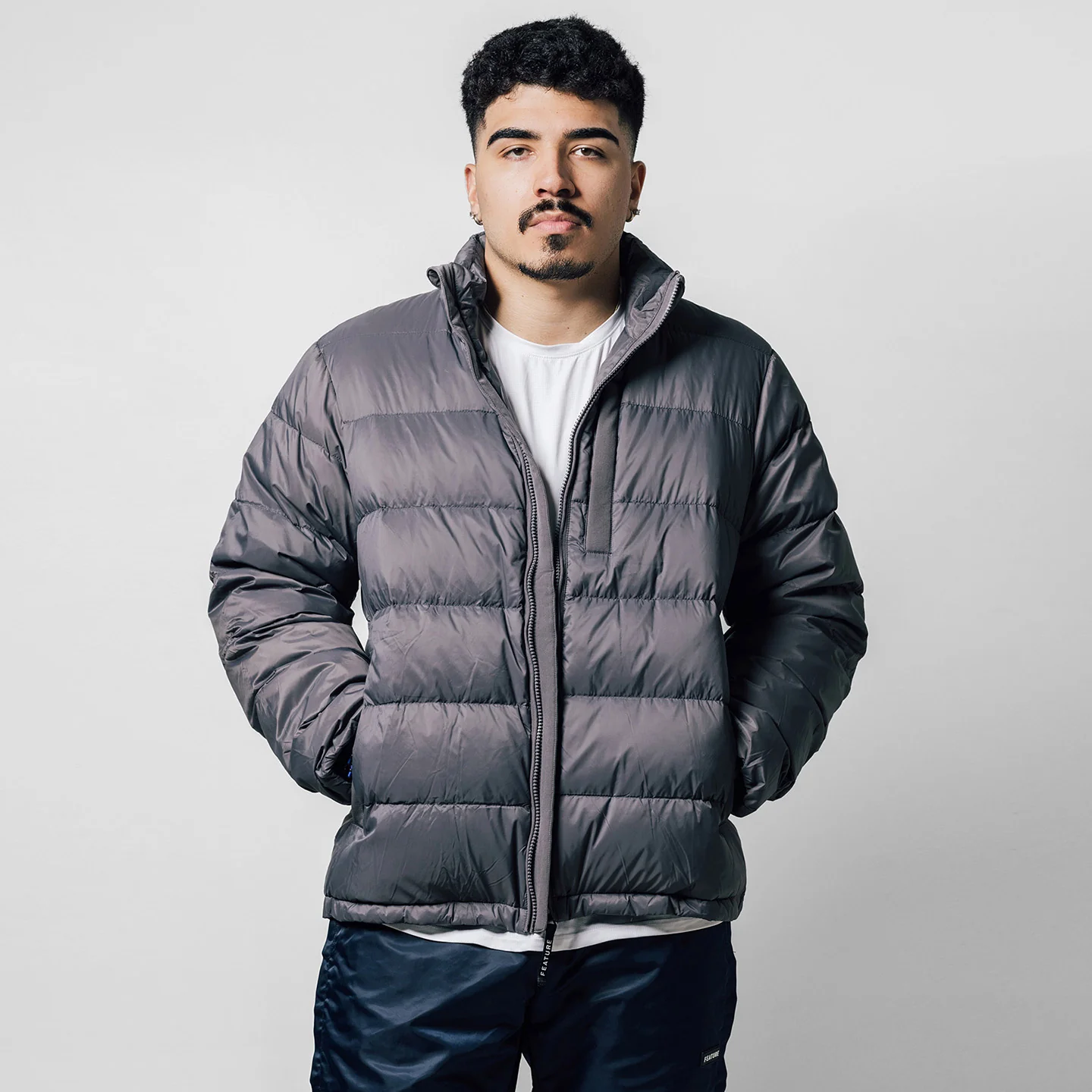 McCarthy Convertible Puffer Jacket - Slate Grey - Image 7