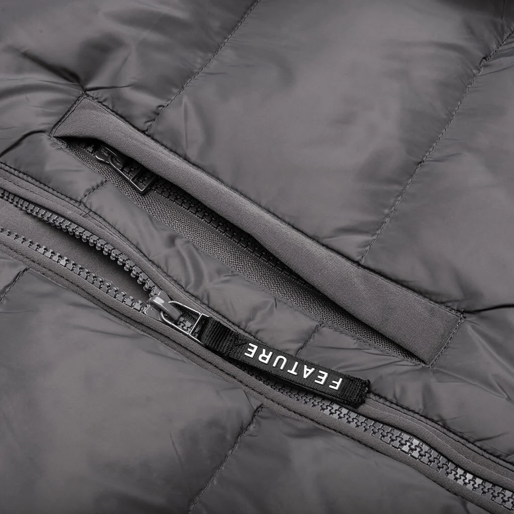 McCarthy Convertible Puffer Jacket - Slate Grey - Image 3