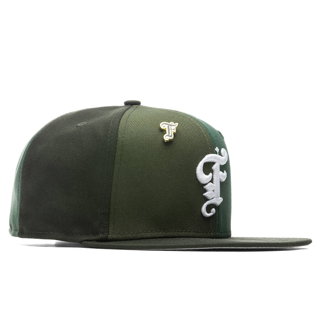 Feature x New Era Old English F Fitted "Multi Panel" - Green - Image 3