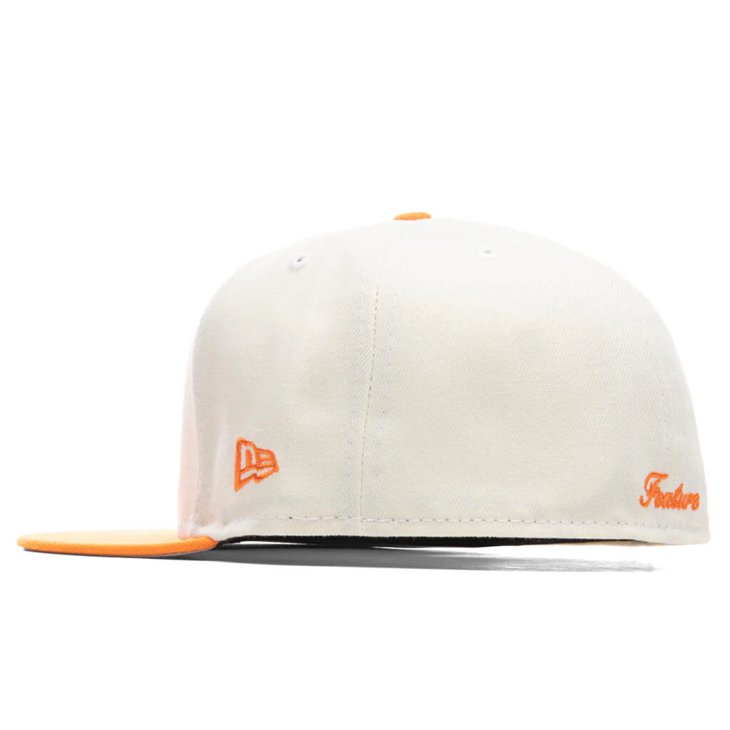 Feature x New Era OE Fitted Cap - Off-White/Dim Orange - Image 4