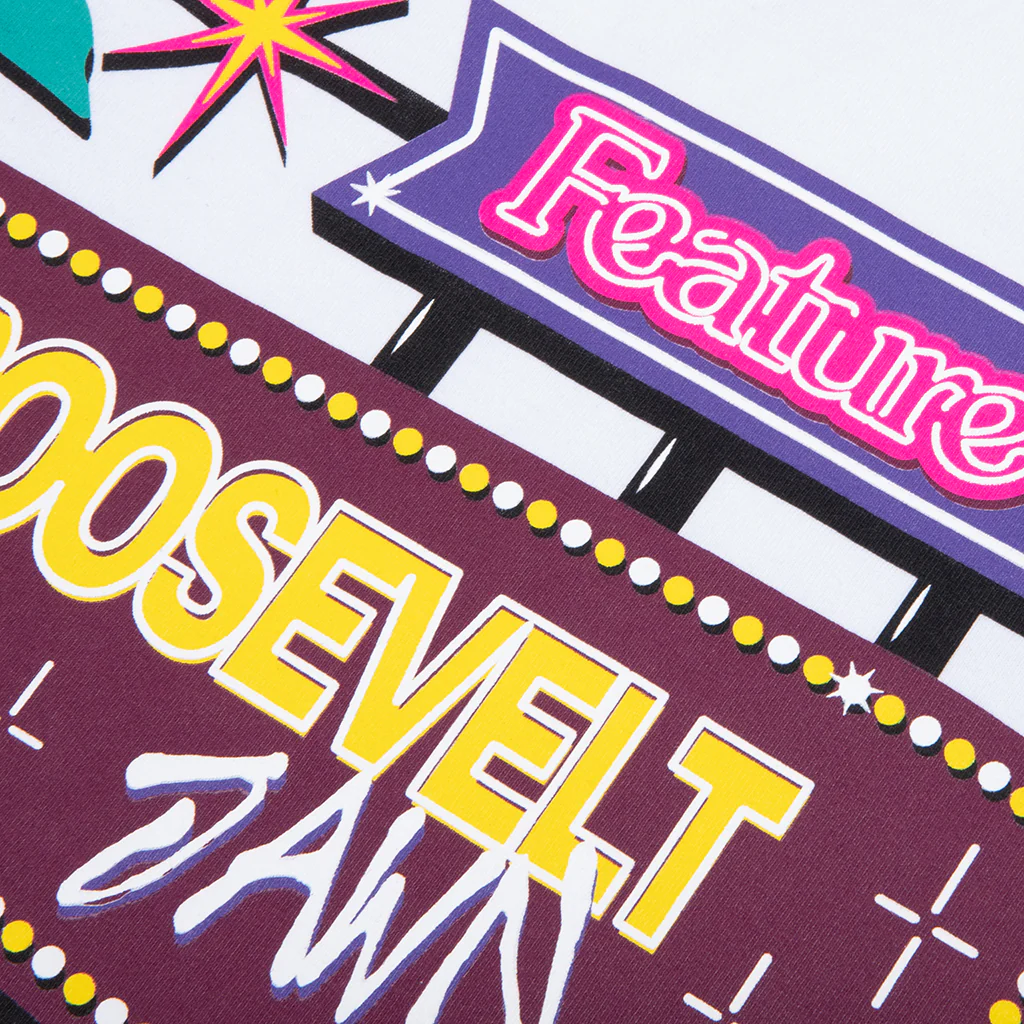 Feature x A Roosevelt Jawn Motor Inn Tee - White - Image 5