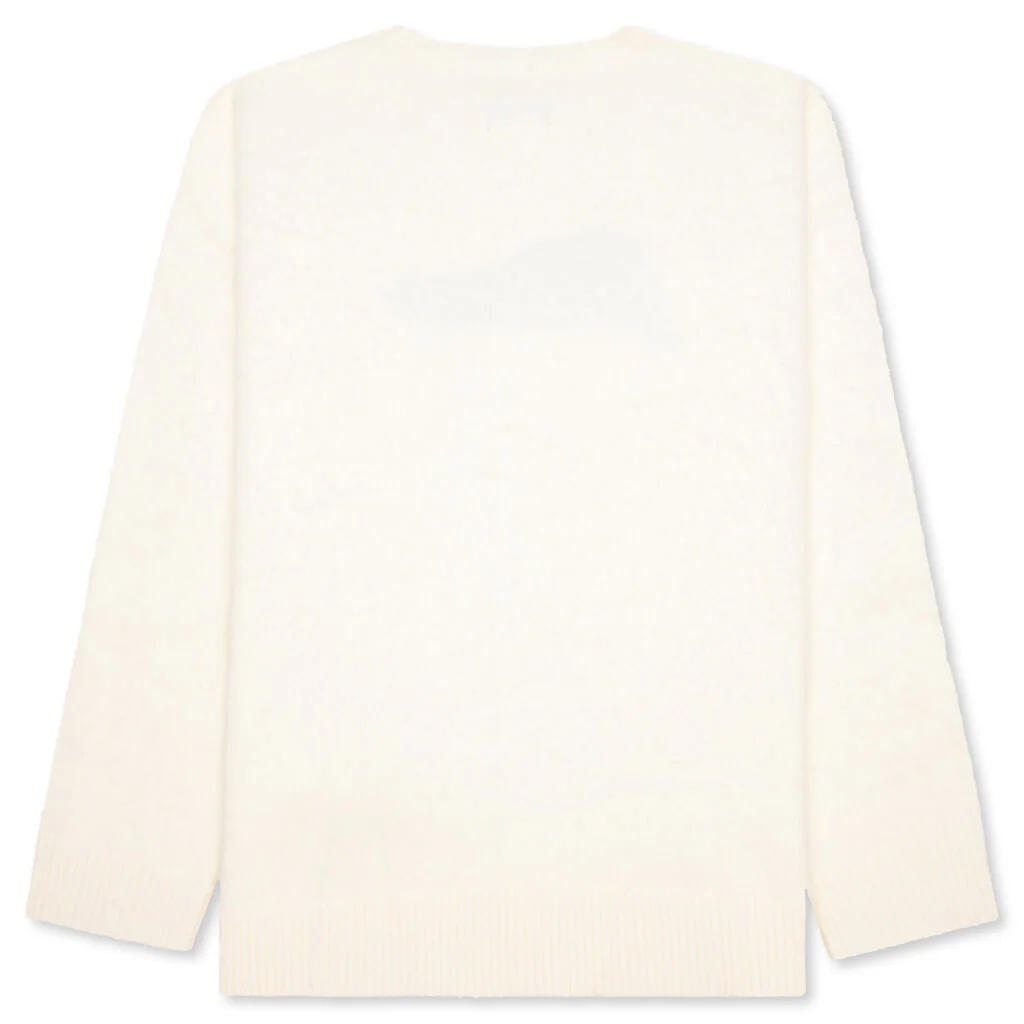 Script Logo Sweater - Cream - Image 2