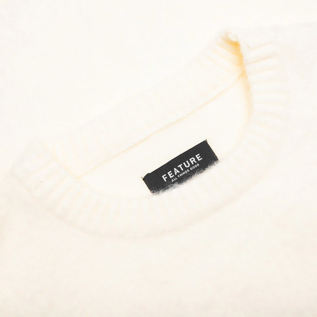 Script Logo Sweater - Cream - Image 3