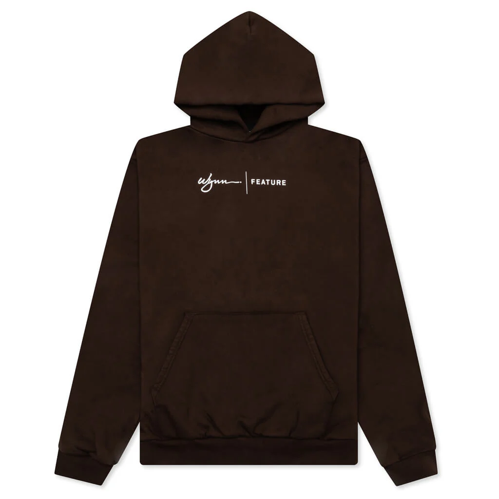 Feature x Wynn Logo Lock Up Hoodie - Bitter Chocolate