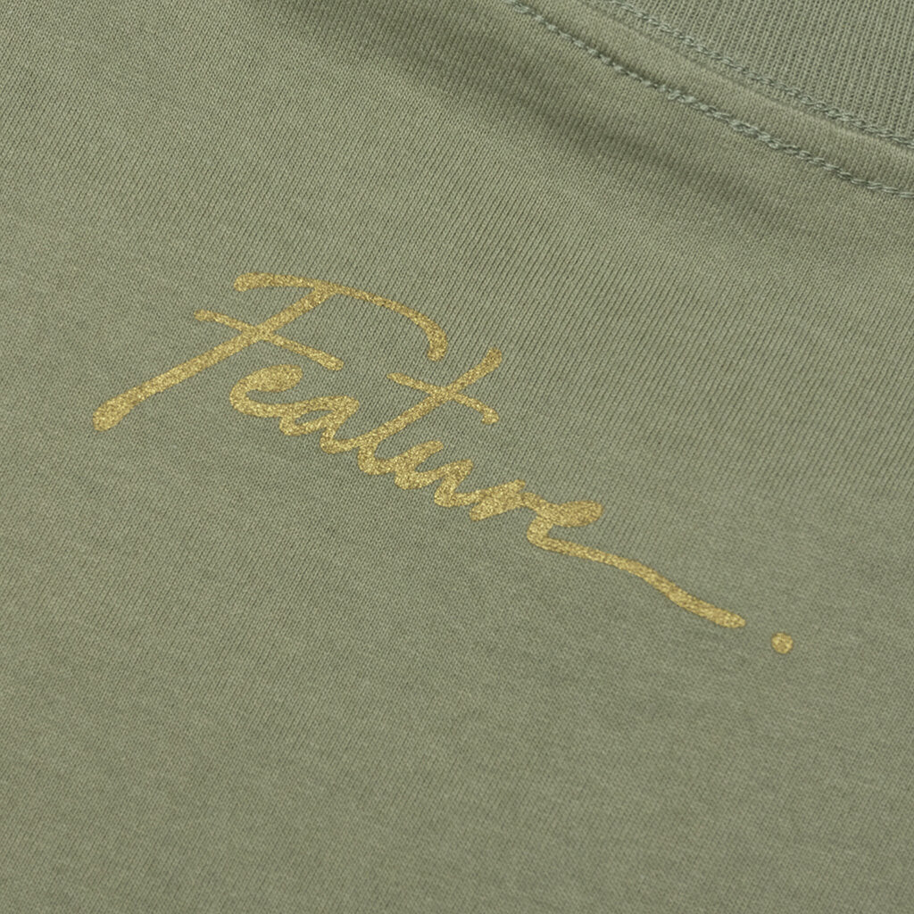 Feature x Wynn Plaza Tee - Oil Green - Image 3