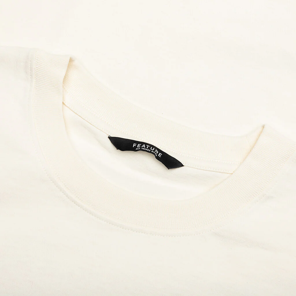 Feature x Analog Dope Spin Vinyl Tee - Cannoli Cream - Image 3