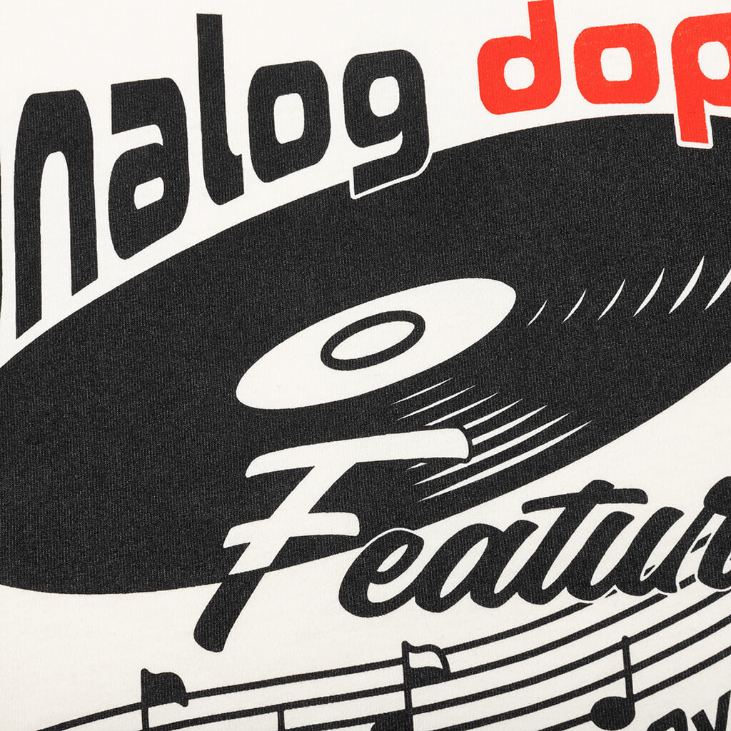 Feature x Analog Dope Spin Vinyl Tee - Cannoli Cream - Image 4