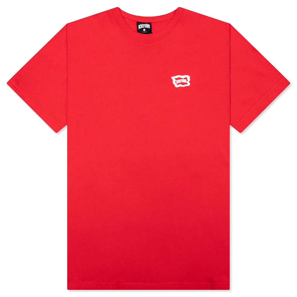 Feature x Icecream Rings Short Sleeve Tee - Tomato Red