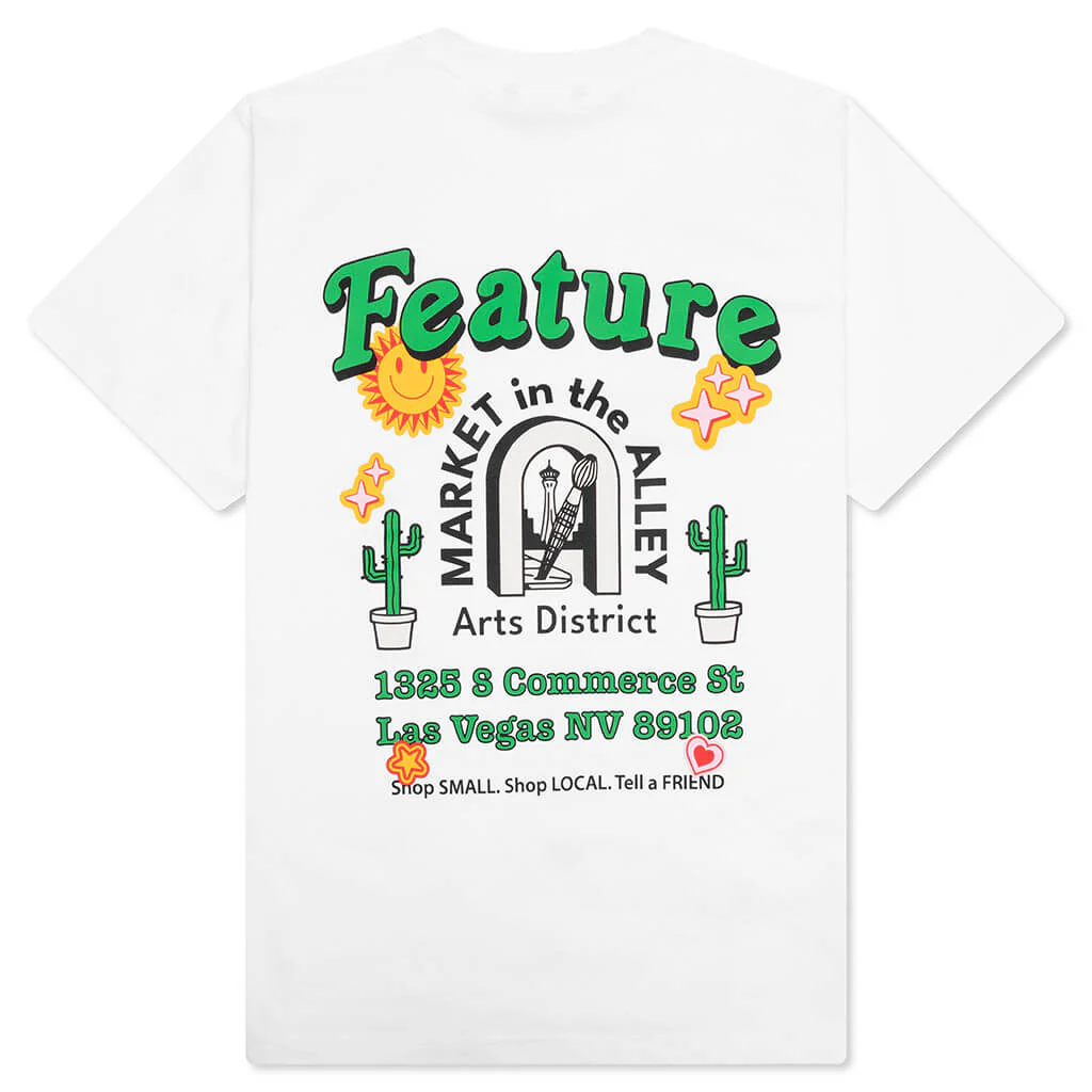 Feature x Market in the Alley Tee - White - Image 2