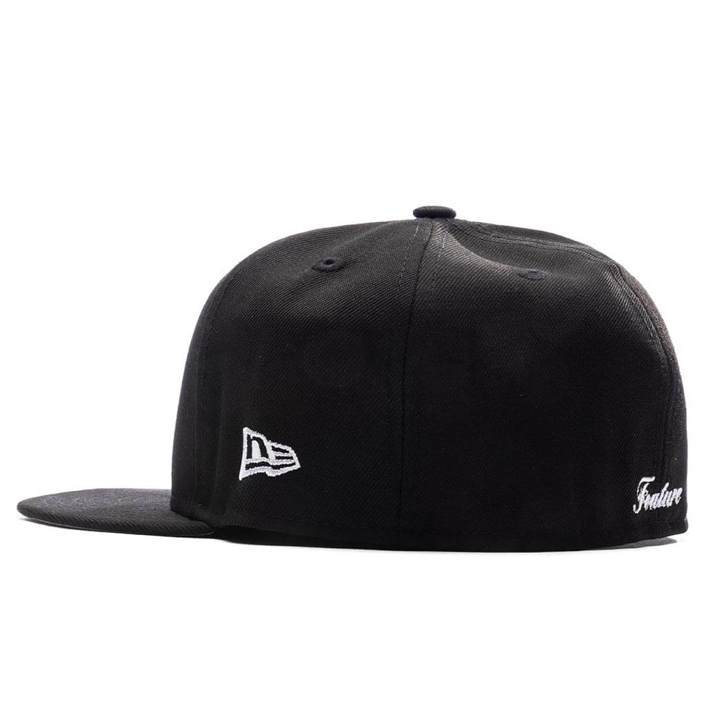 Feature x New Era Old English Calabasas Fitted - Black/Snow Grey - Image 6
