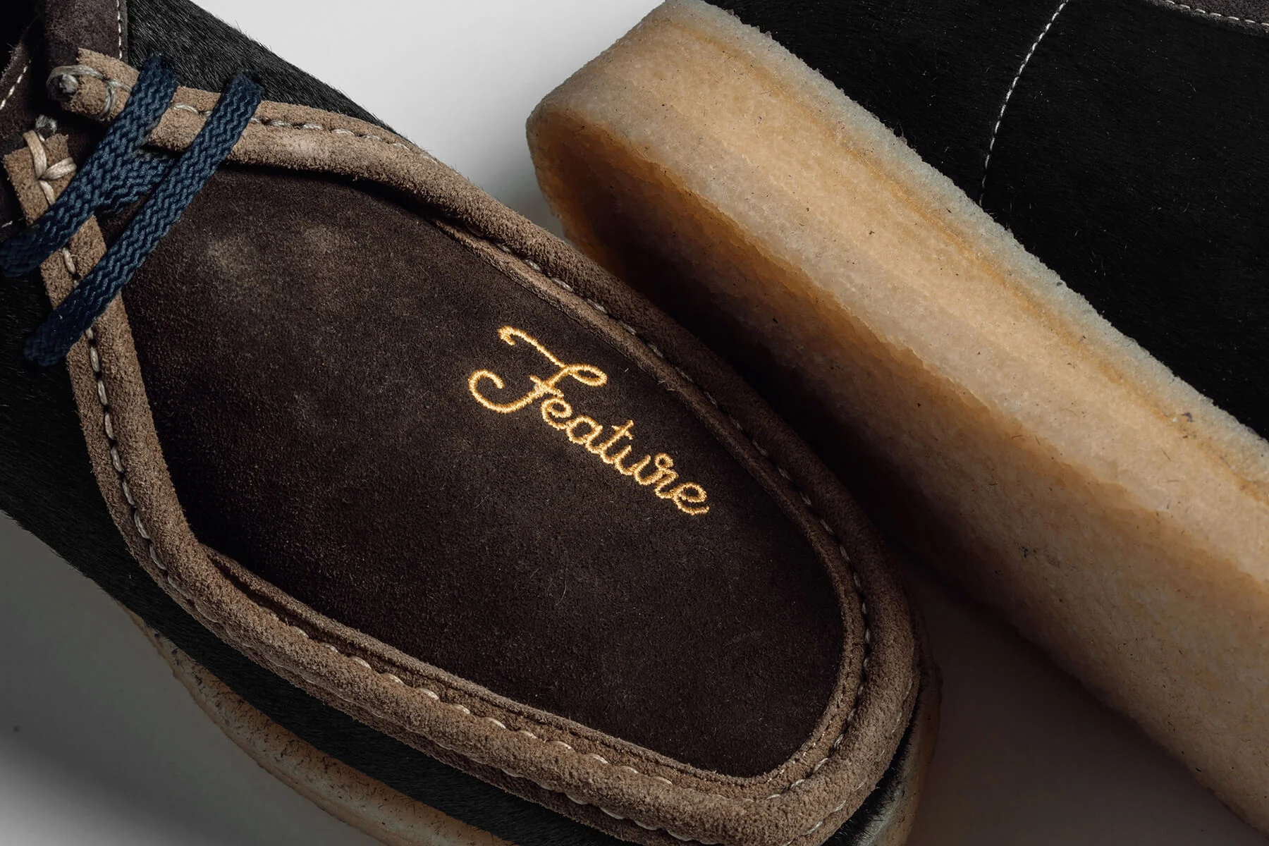 Feature x Padmore & Barnes P204 Original Low Top - Black/Brown - Image 8