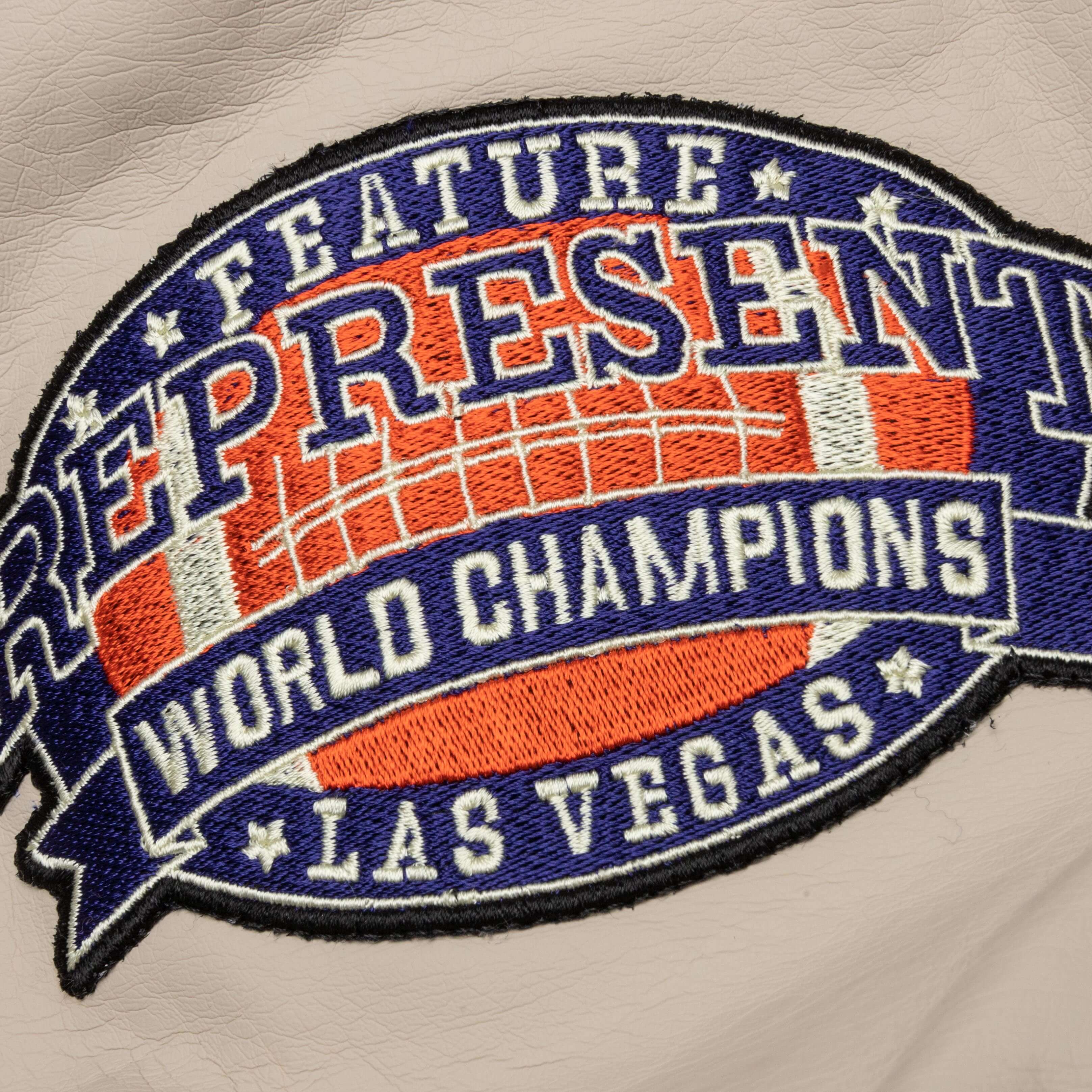 Feature x Represent Champions Varsity Jacket - Midnight Navy - Image 5