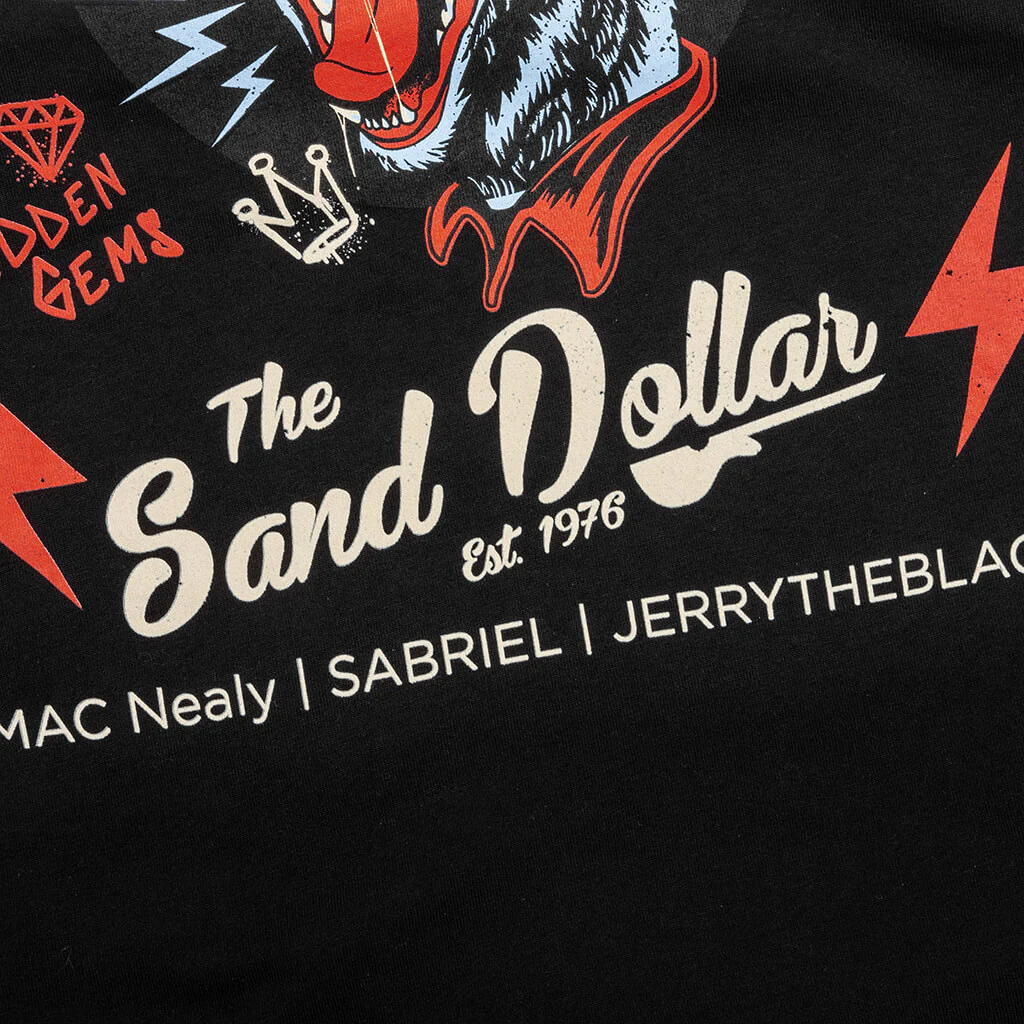 Feature x Sand Dollar Black Cat Tee - Black - Image 5