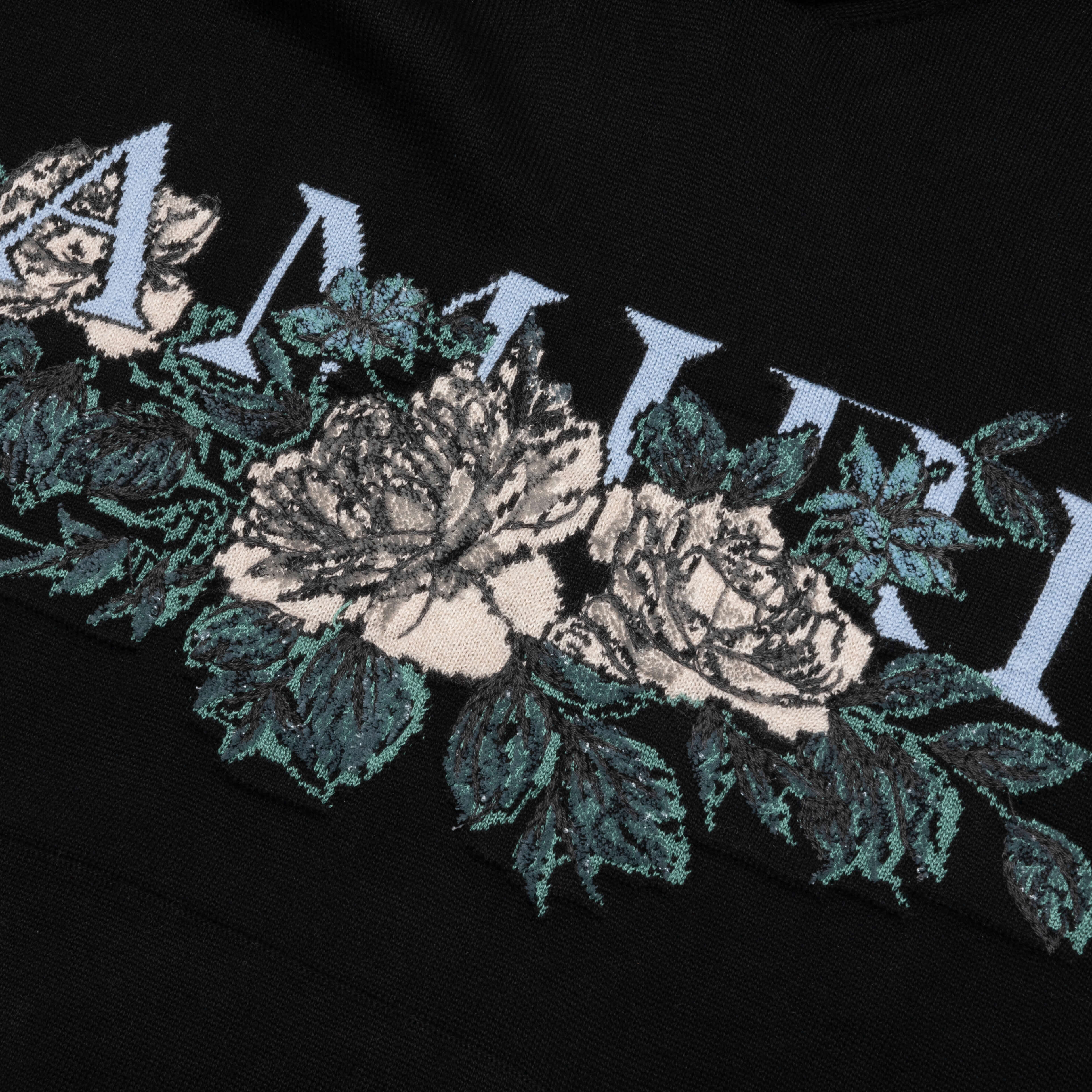Floral Logo Hoodie - Black - Image 4