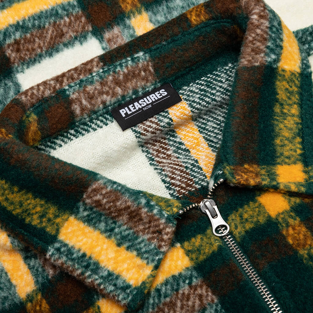 Folklore Plaid Work Jacket - Green - Image 3