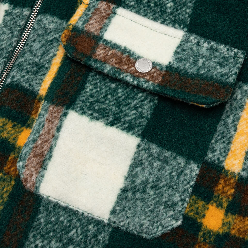 Folklore Plaid Work Jacket - Green - Image 4