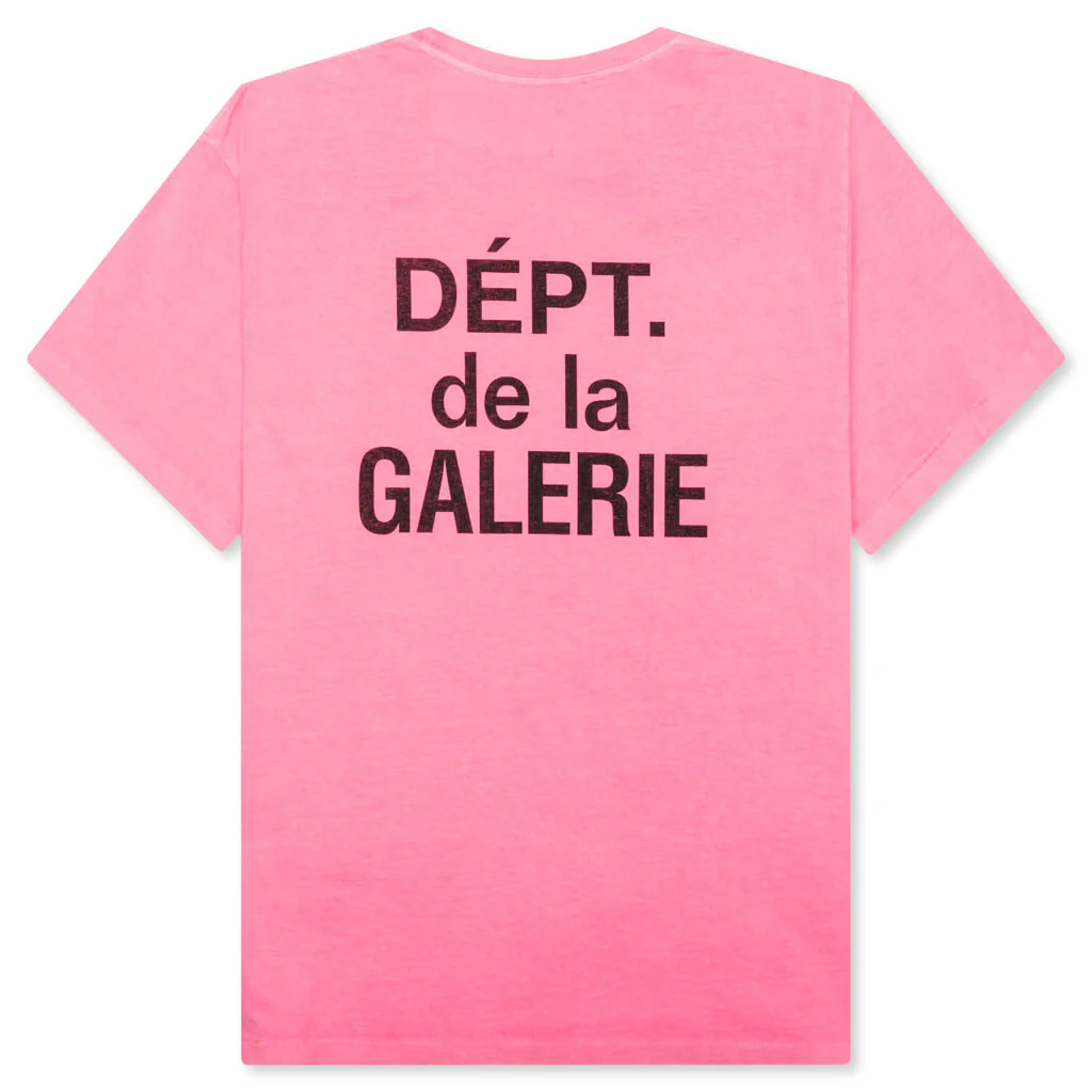 French Tee - Fluorescent Pink - Image 2