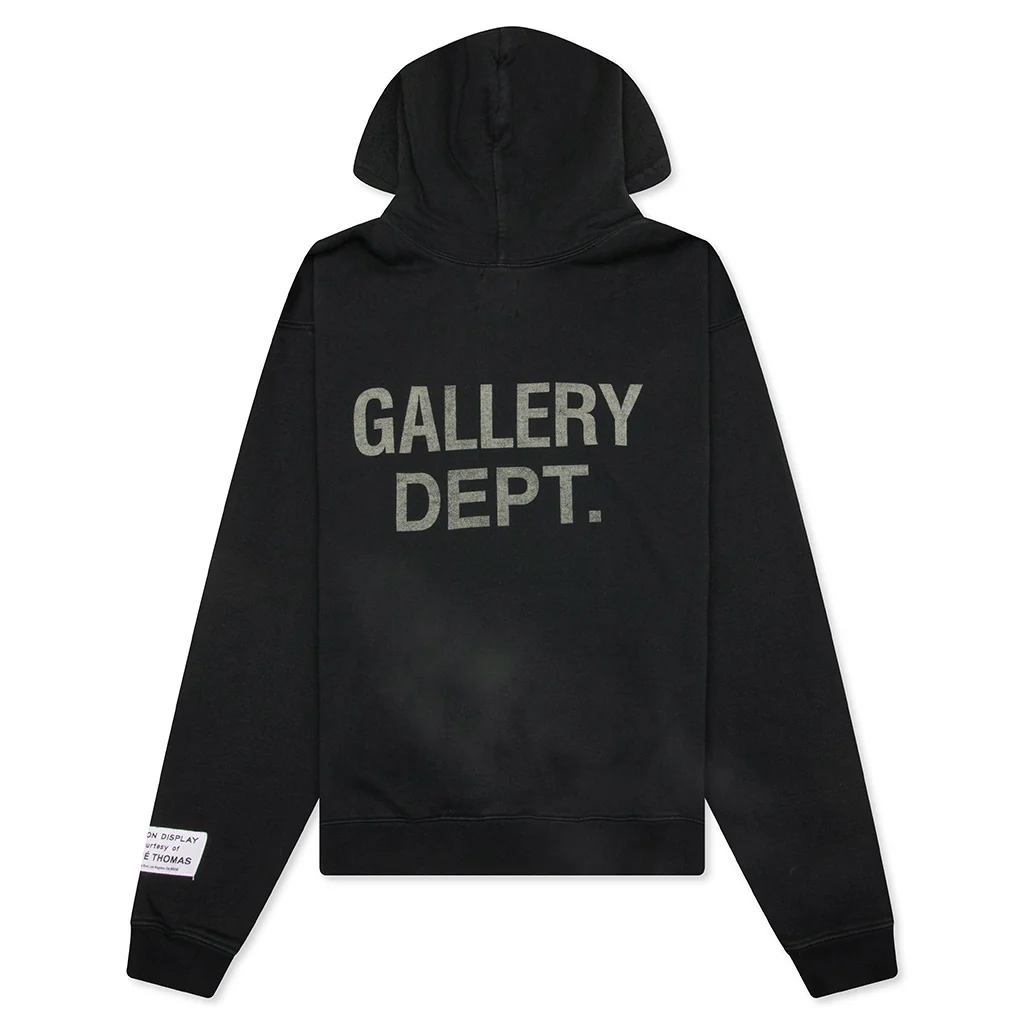 90's GD Logo Hoodie - Vintage Black - Image 2