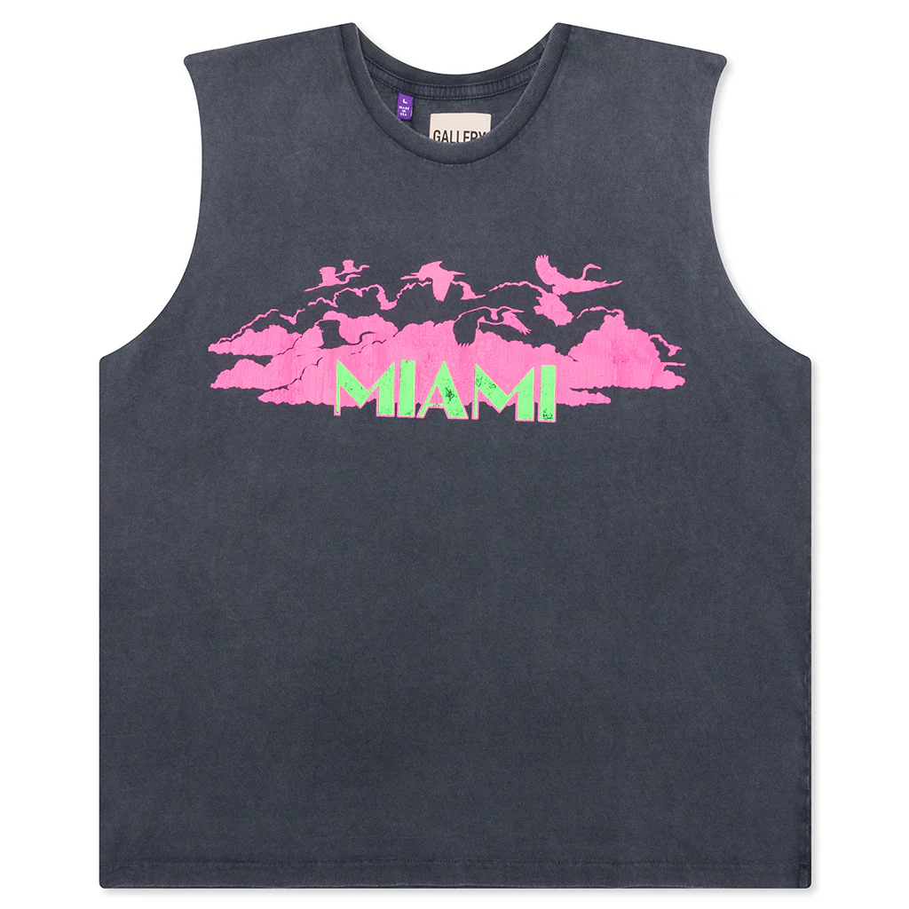 Collins Sleeveless Tee - Ocean Wash Black