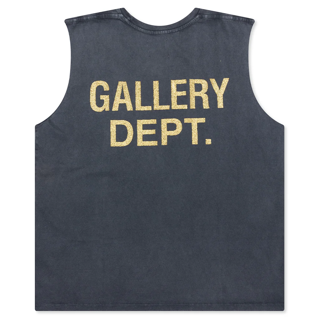 Collins Sleeveless Tee - Ocean Wash Black - Image 2