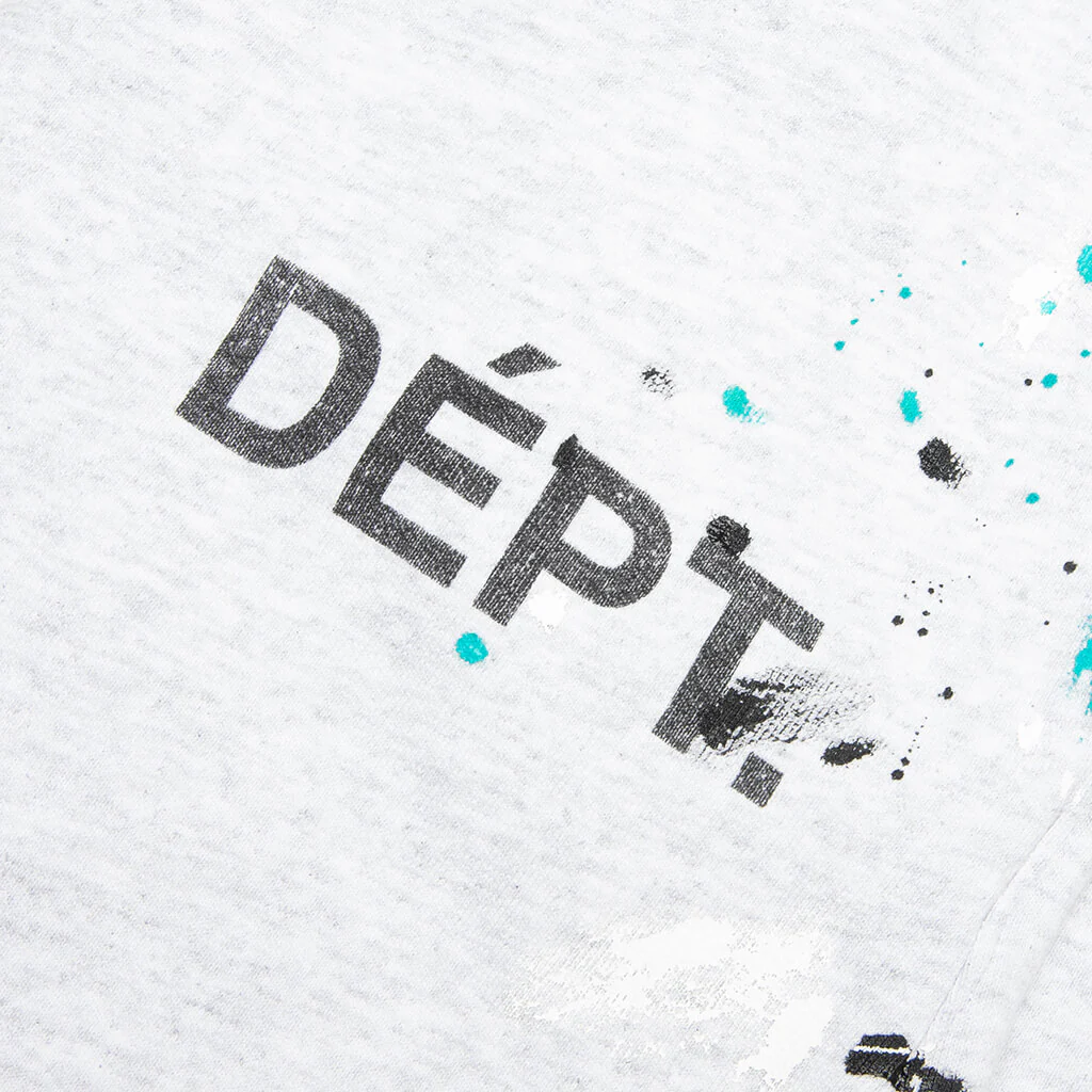 Dépt Logo Painted Sweatpant Flares - Light Heather Grey/Navy/Black - Image 4