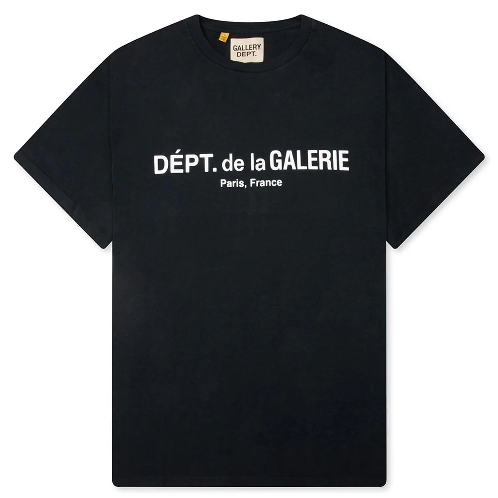 French Logo Lux Tee - Washed Black
