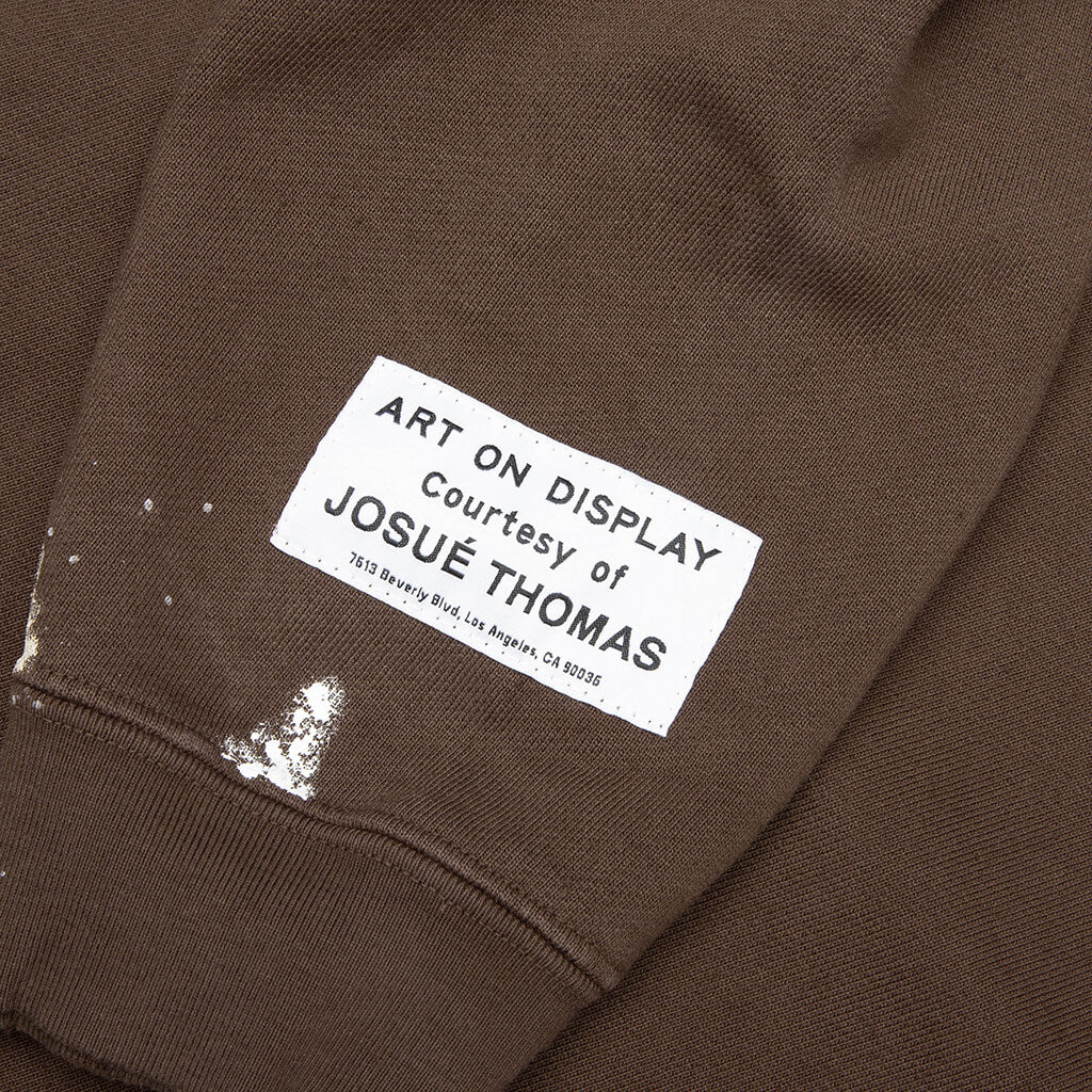 French Logo Painted Hoodie - Sepia - Image 5