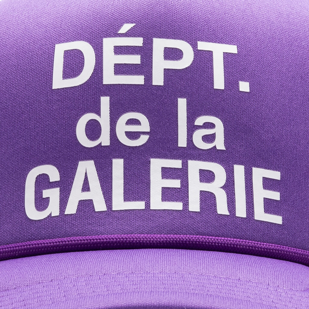 French Logo Trucker Hat - Flo Purple - Image 2