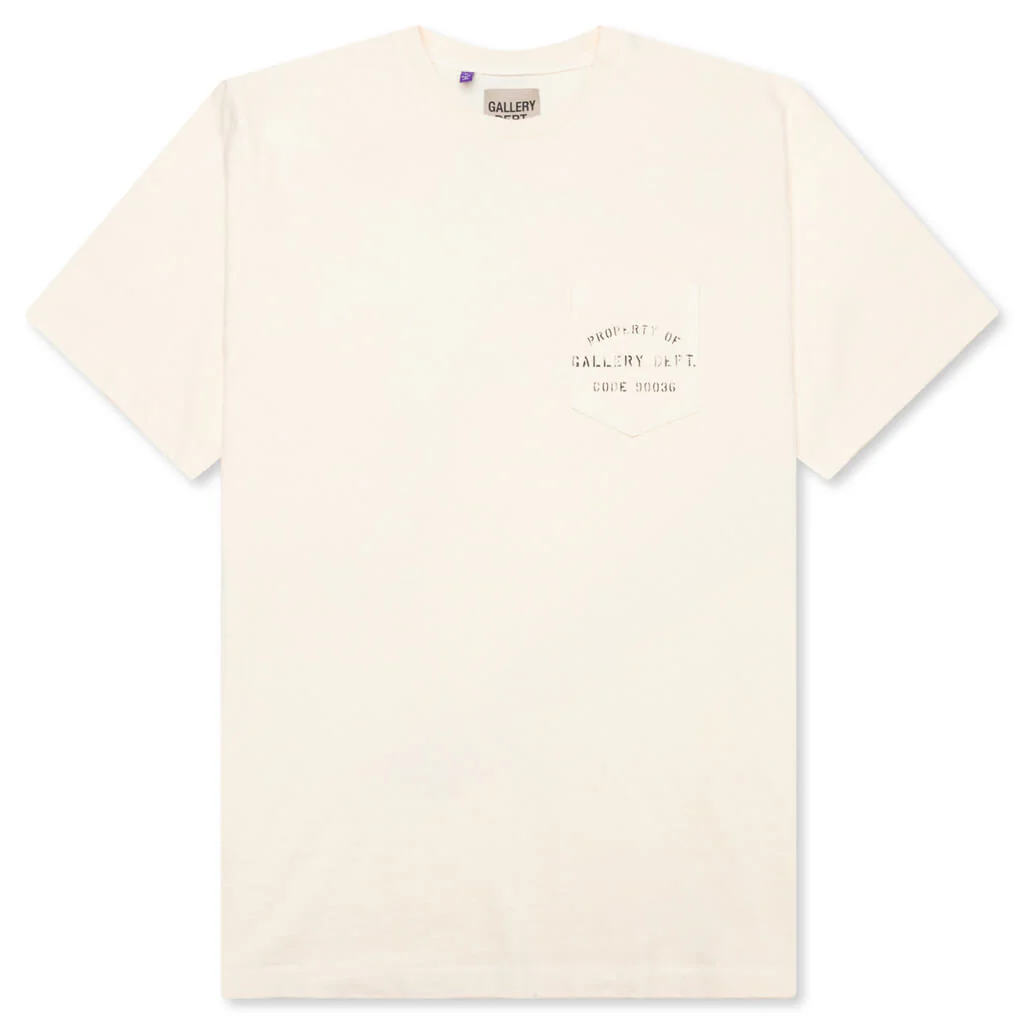 Property Of Stencil Tee - Antique White