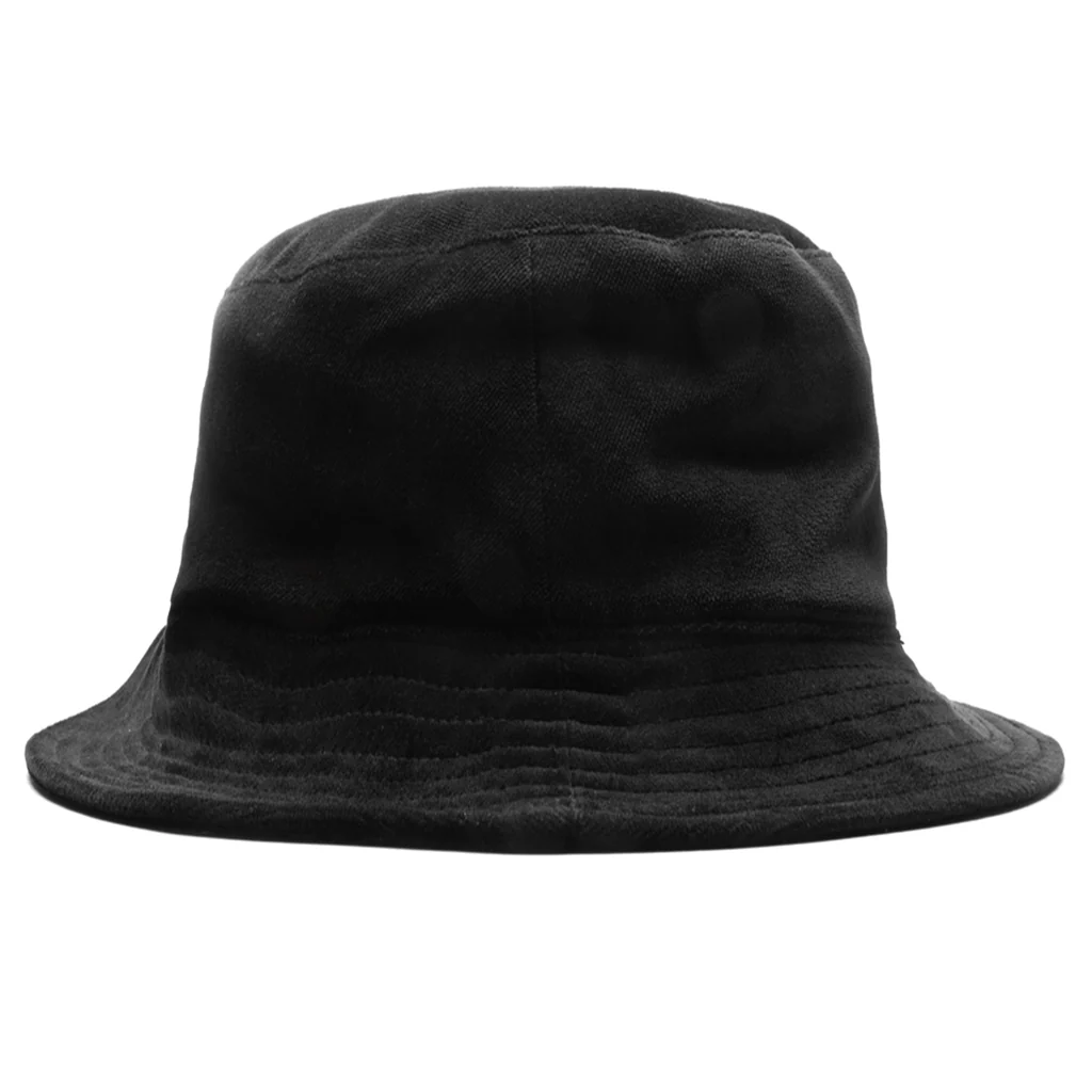 Rodman Velvet Bucket Hat - Black - Image 3