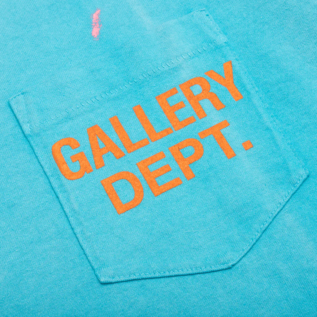 Vintage Logo Painted Tee - Turquoise - Image 4