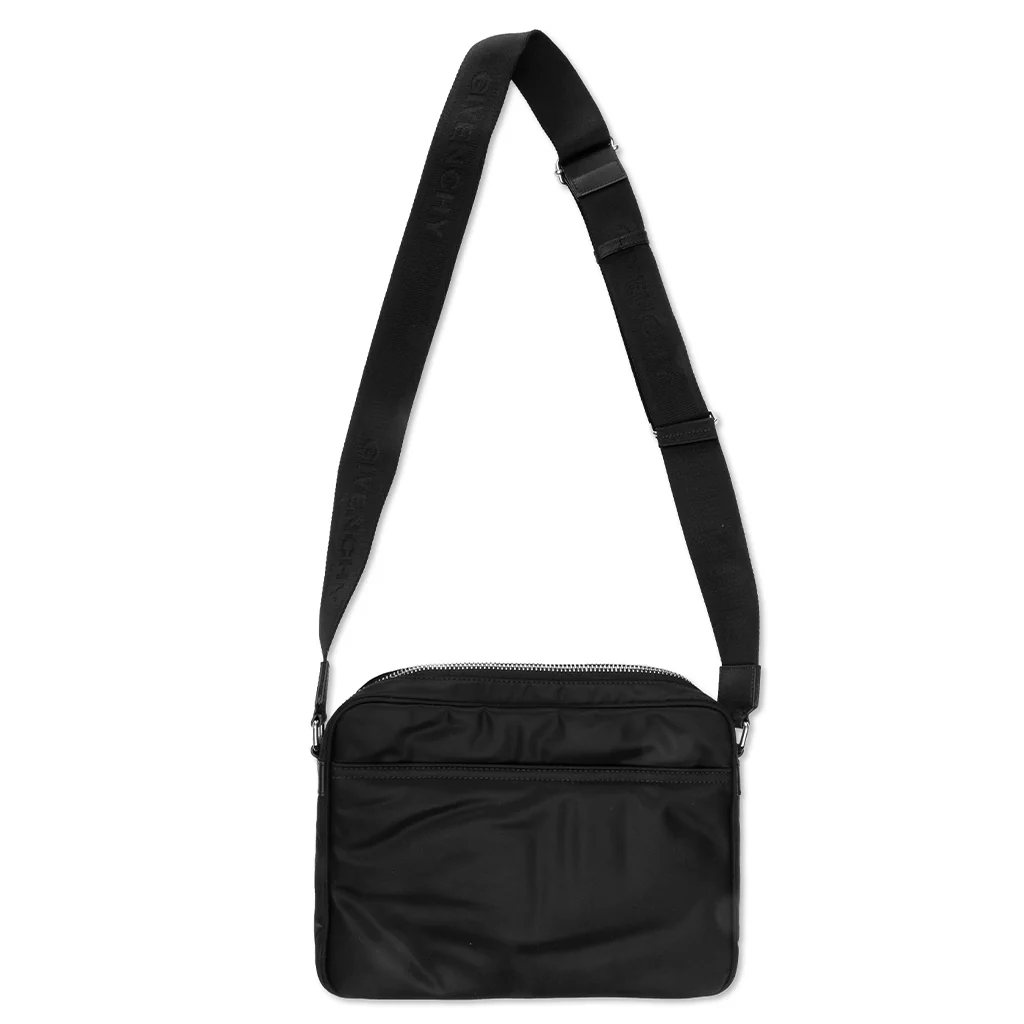4G Light Double Pouch Messenger Bag - Black - Image 2