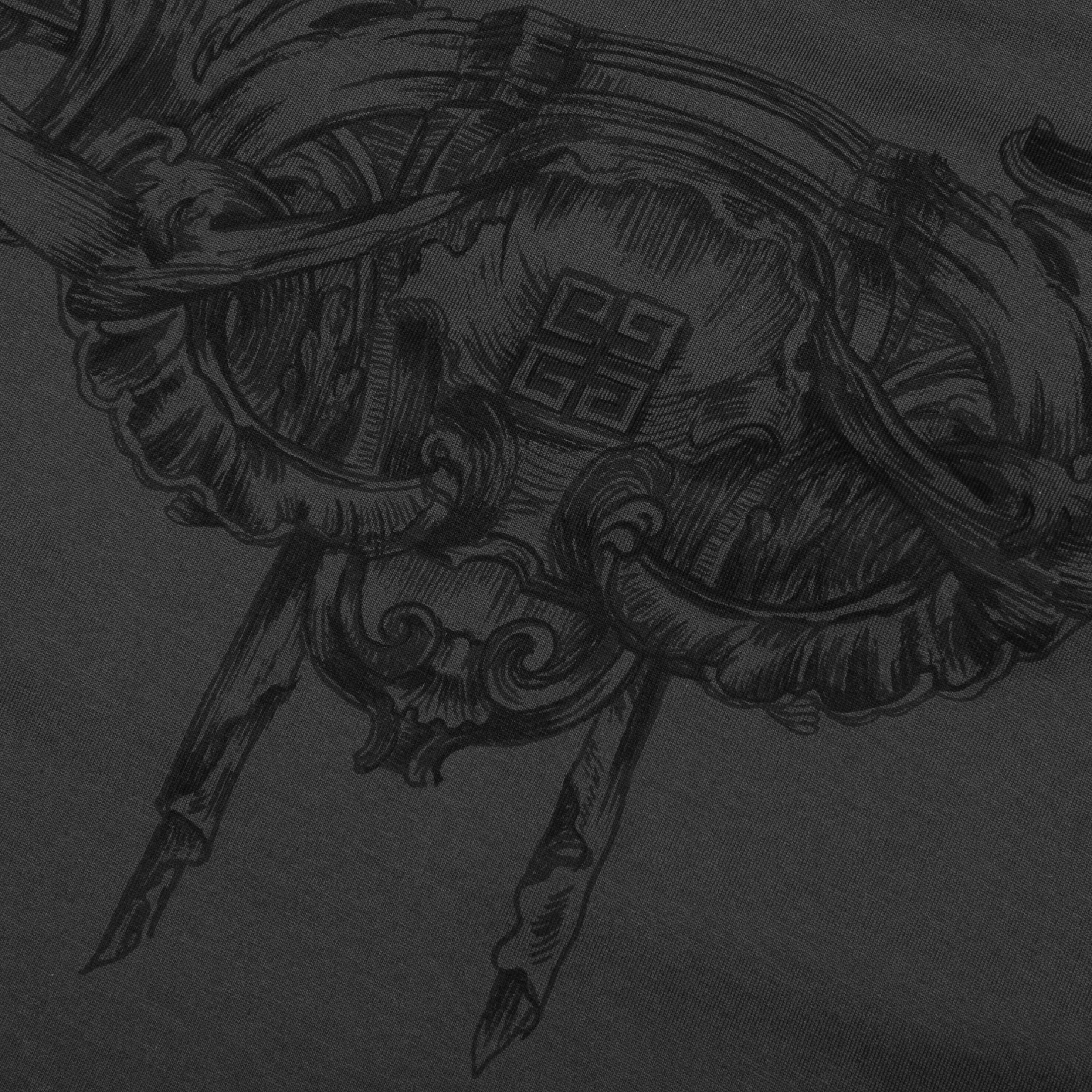 Baroque Print S/S T-Shirt - Charcoal - Image 5